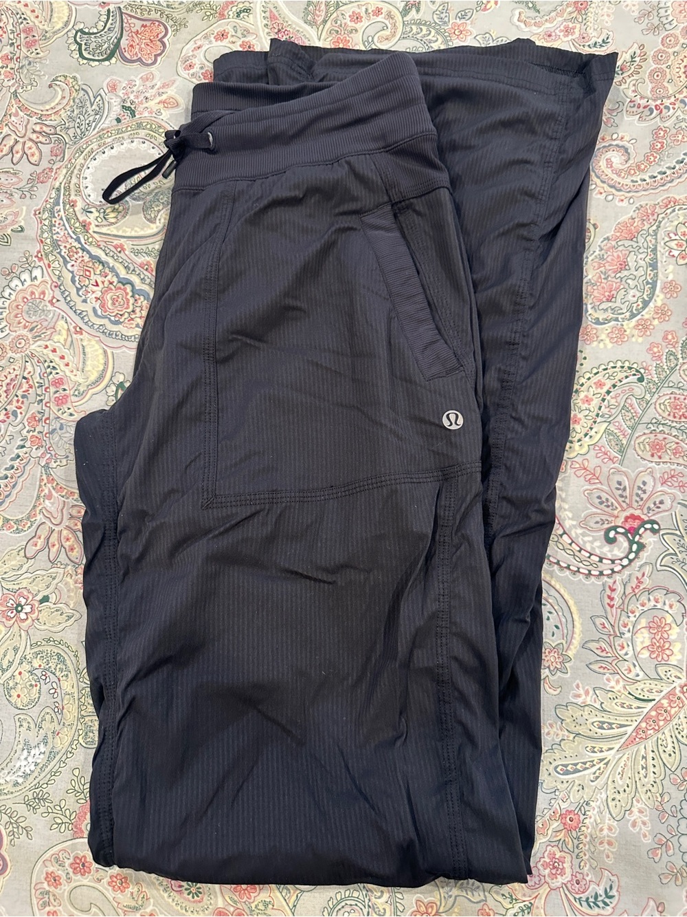 Lululemon Studio Pant Black Wide-Leg Drawstring Workout Pants - Picture 3 of 3